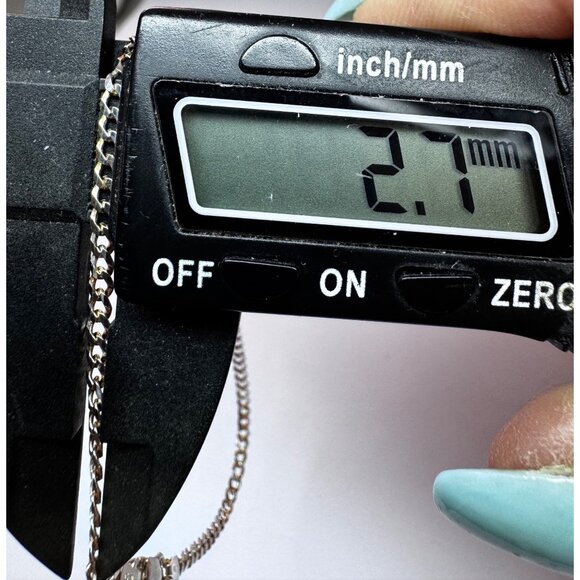 925 Sterling Silver 9" Italian Curb Chain Bracelet | Estate Jewelry PLUX Mark - Picture 4 of 8